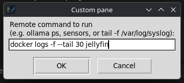 Custom command window in hlabtop